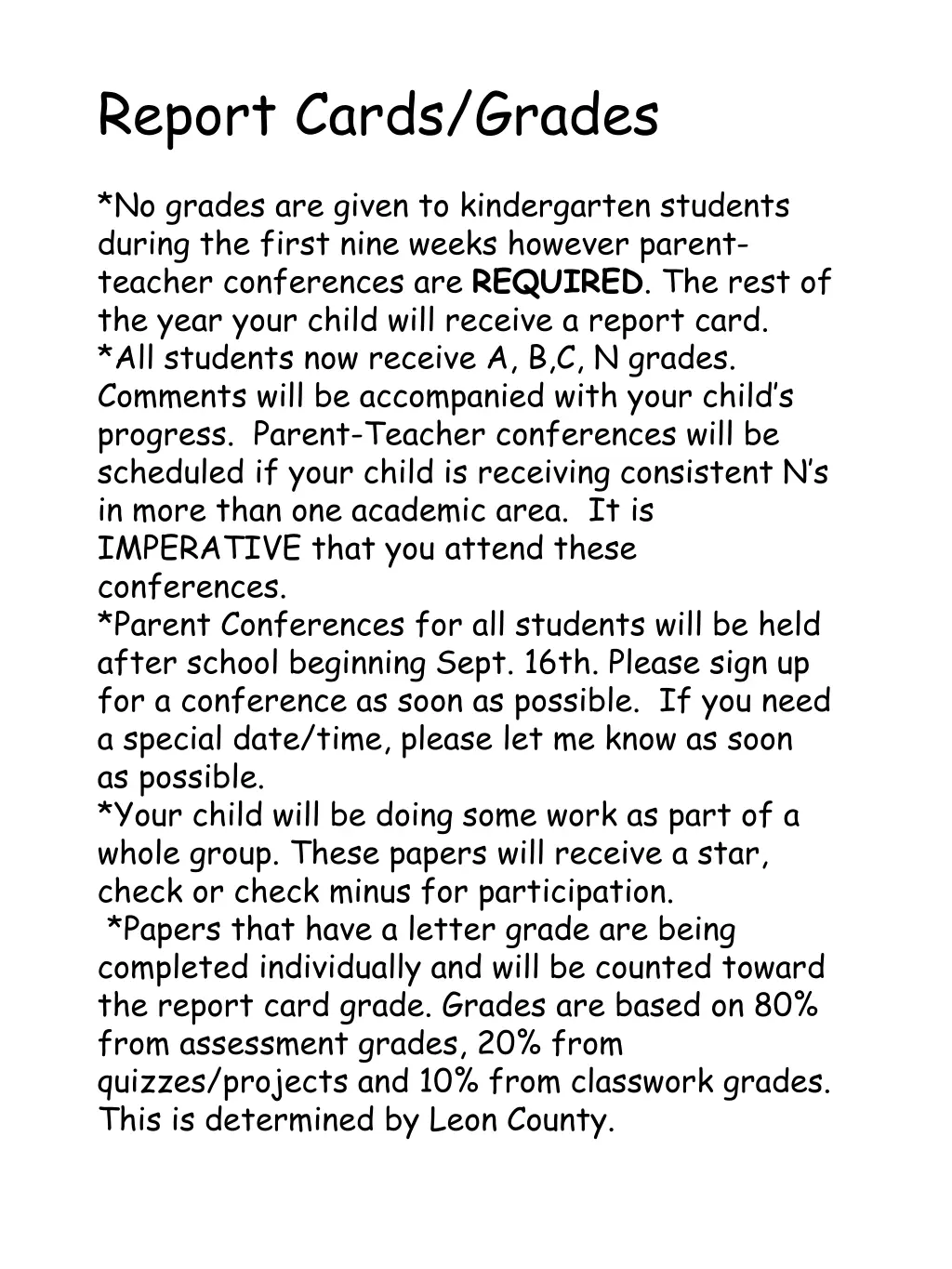 report cards grades