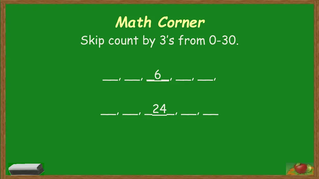 math corner skip count by 3 s from 0 30