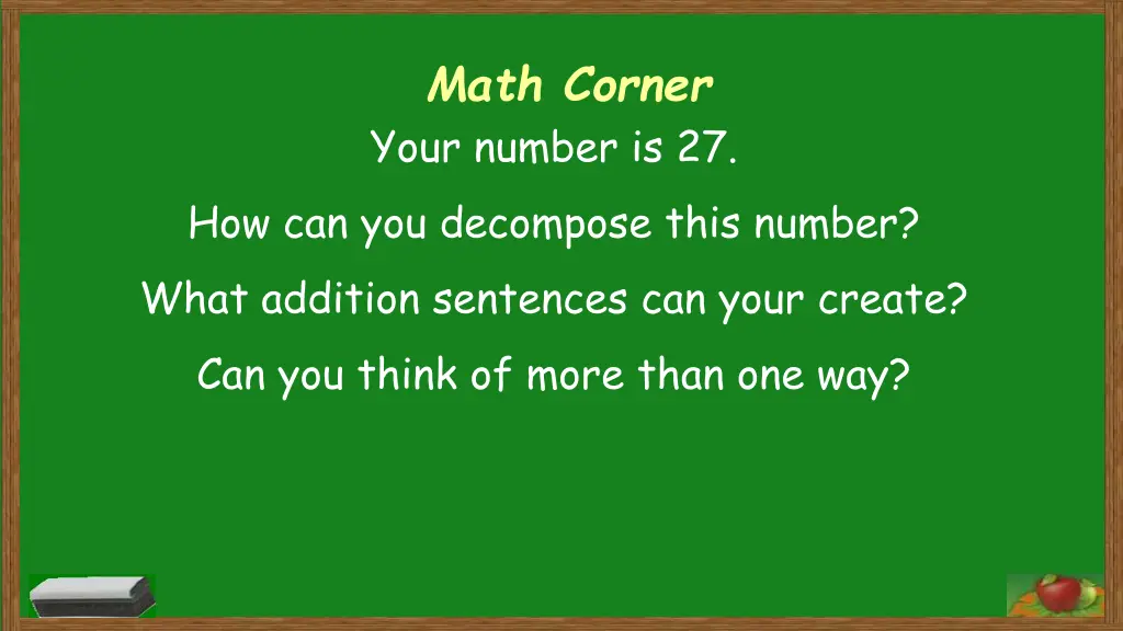 math corner your number