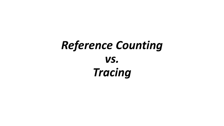 reference counting vs tracing