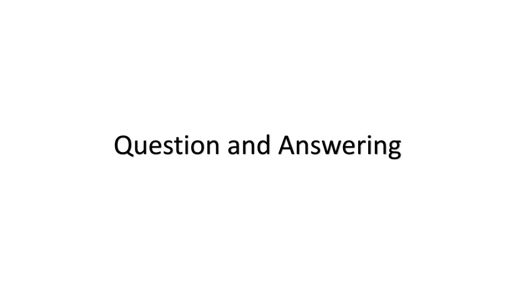 question and answering