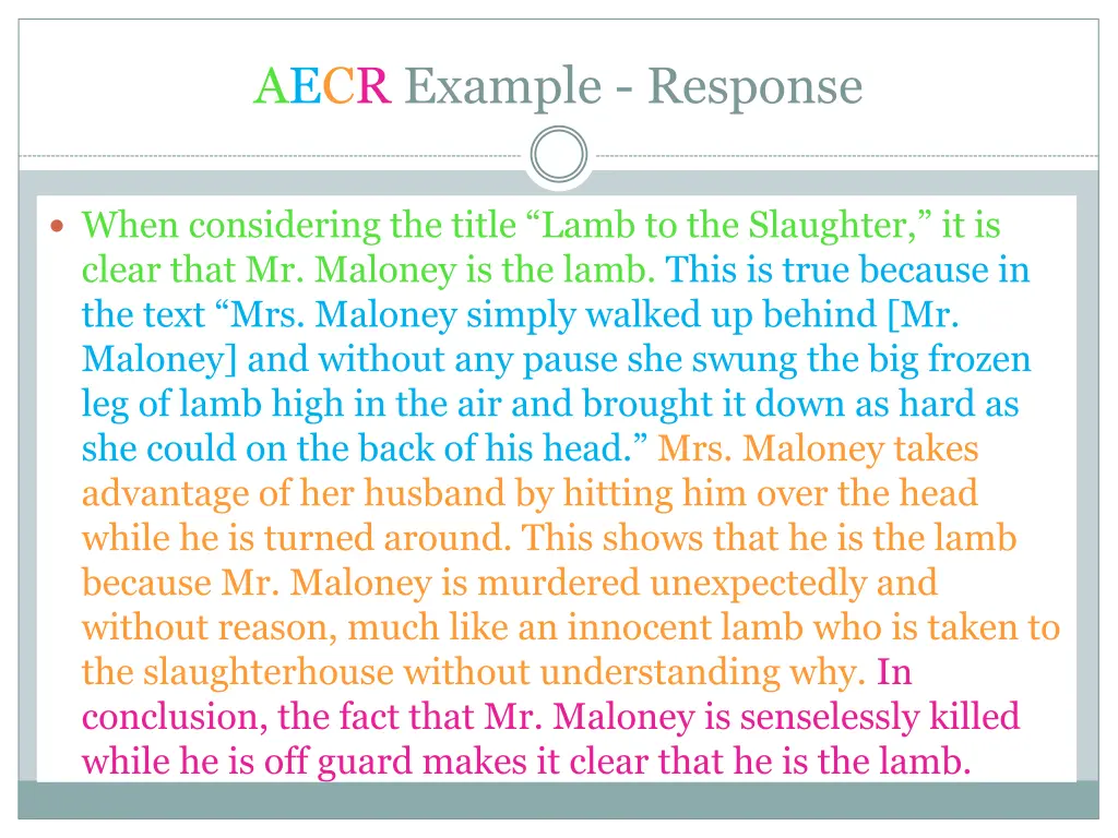 aecr example response