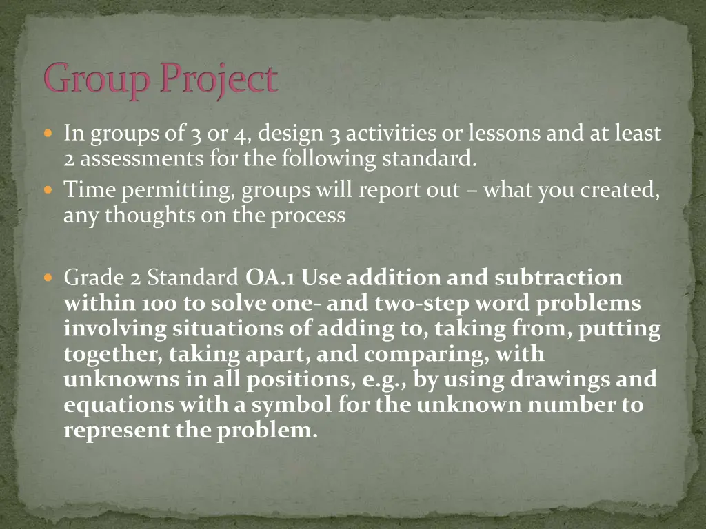 group project