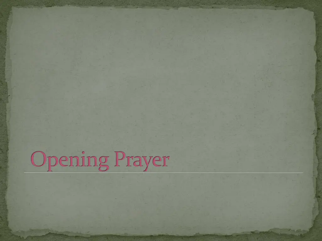 opening prayer