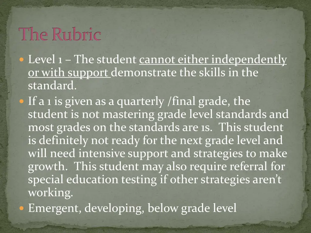 the rubric 4