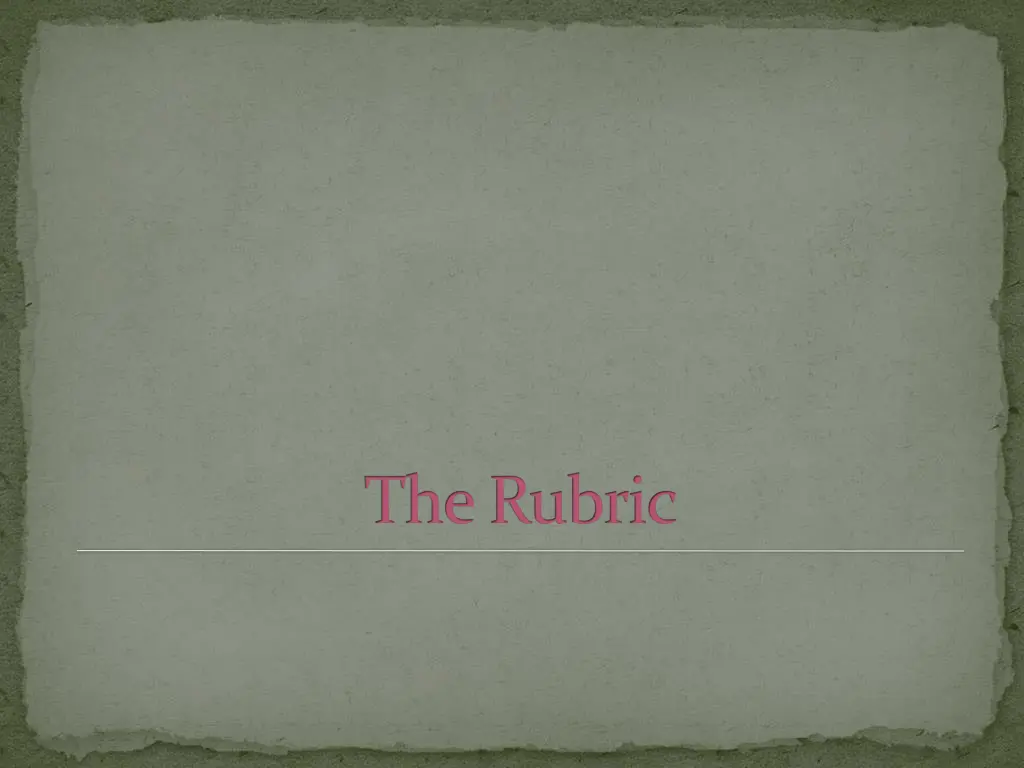 the rubric