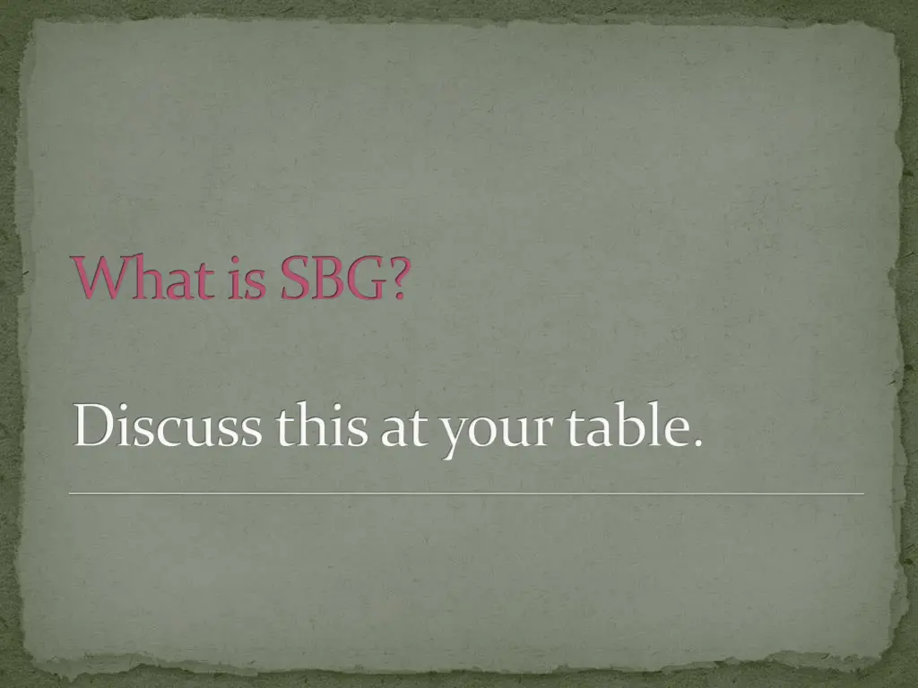 what is sbg