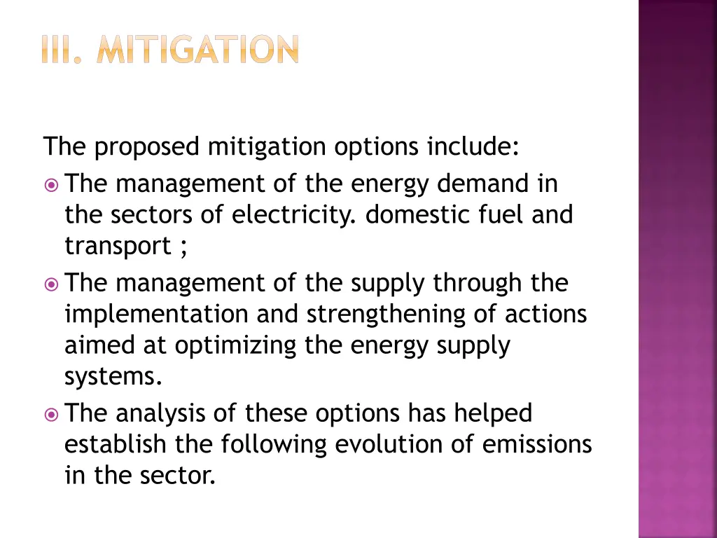 iii mitigation 1