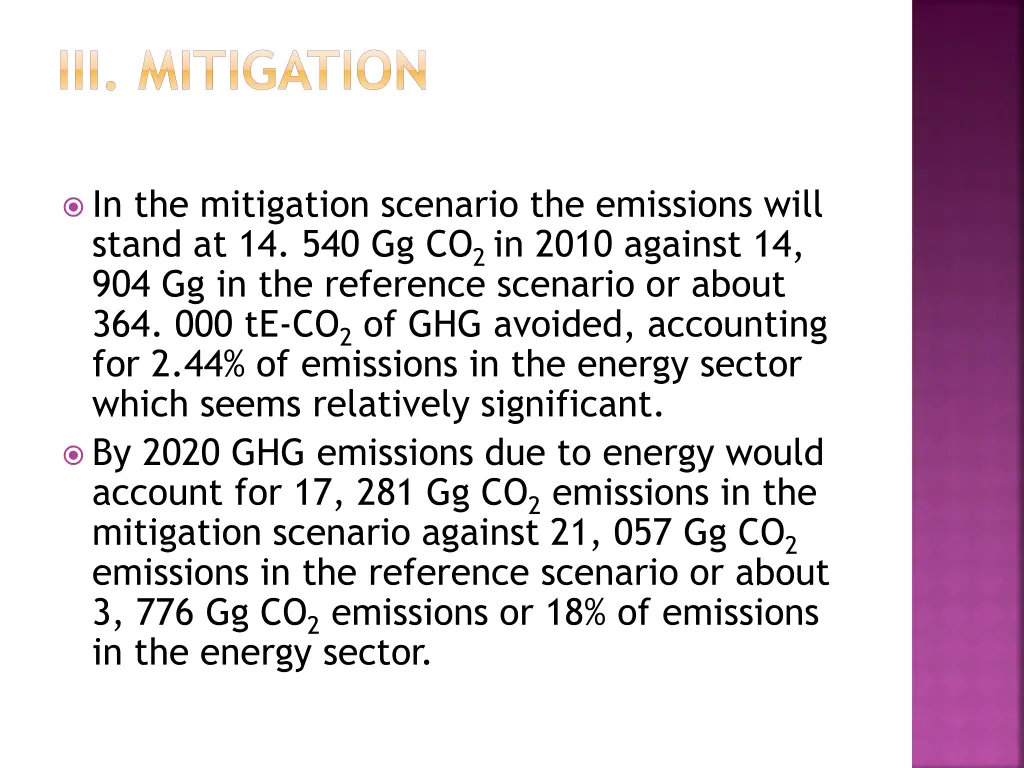 iii mitigation 2