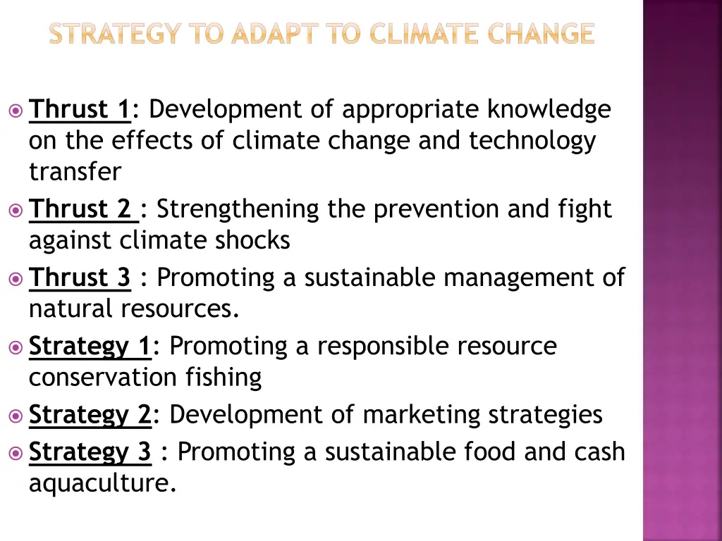 strategy to adapt to climate change