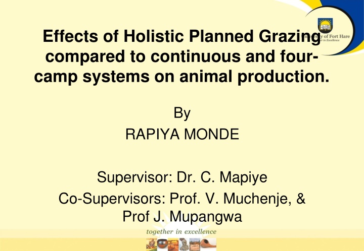 effects of holistic planned grazing compared