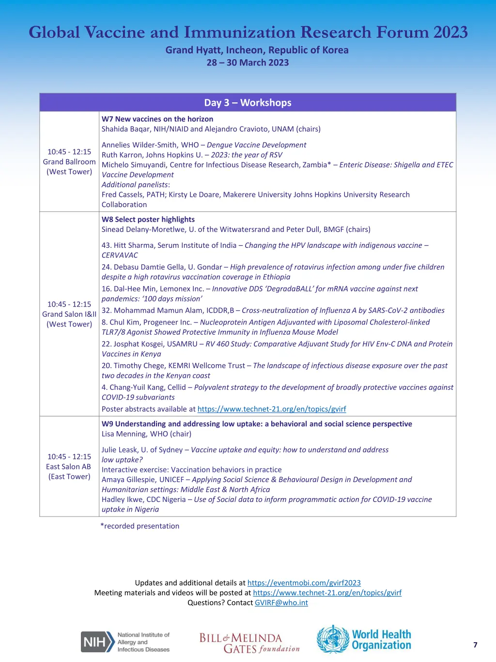 global vaccine and immunization research forum 6