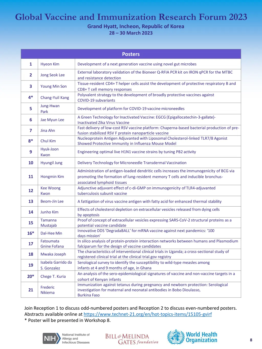 global vaccine and immunization research forum 7