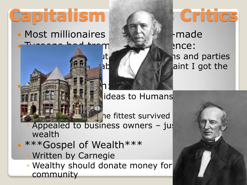 capitalism and its critics most millionaires were