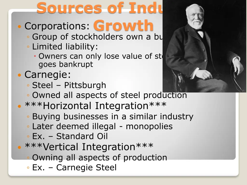 sources of industrial growth group