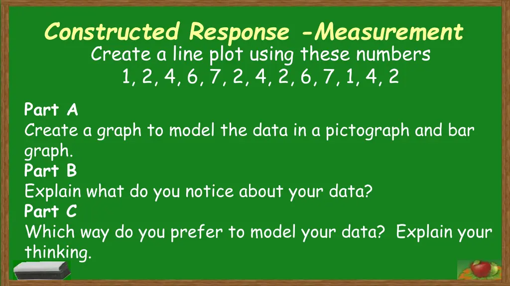 constructed response measurement create a line