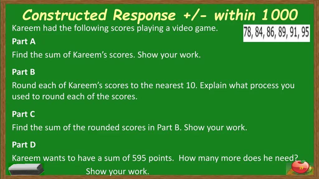 constructed response within 1000 kareem