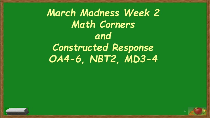 march madness week 2 math corners and constructed