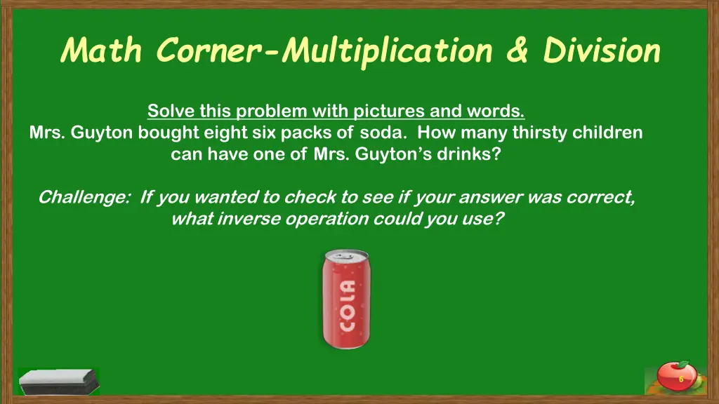 math corner multiplication division 1