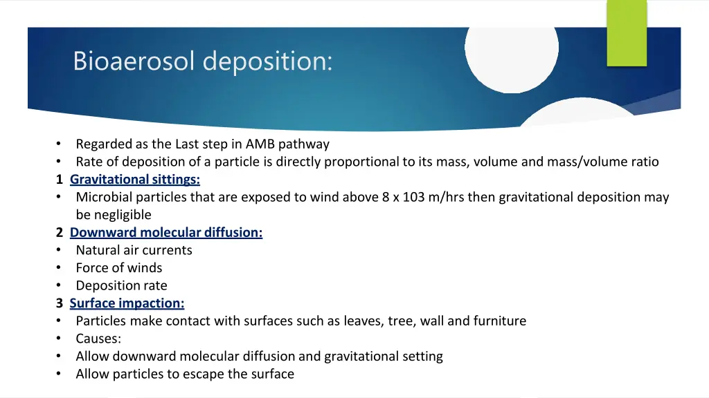 bioaerosol deposition