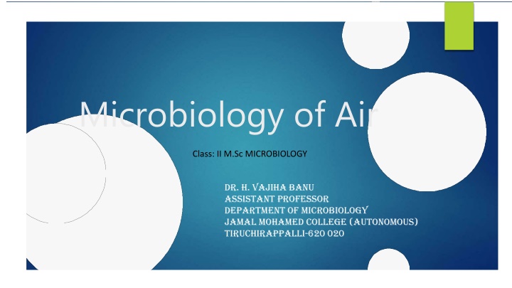 microbiology of air class ii m sc microbiology