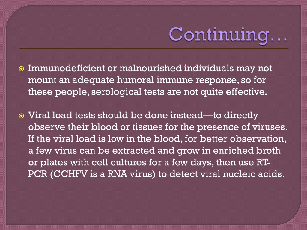 immunodeficient or malnourished individuals