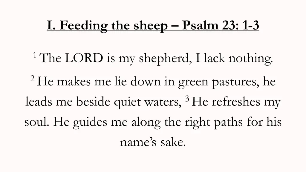 i feeding the sheep psalm 23 1 3