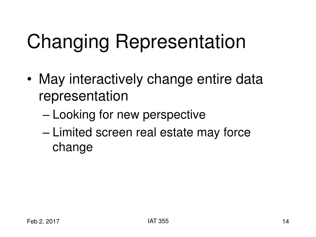 changing representation