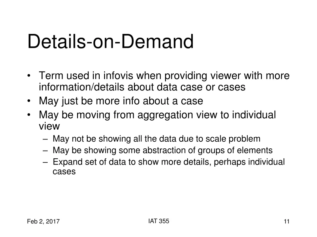 details on demand