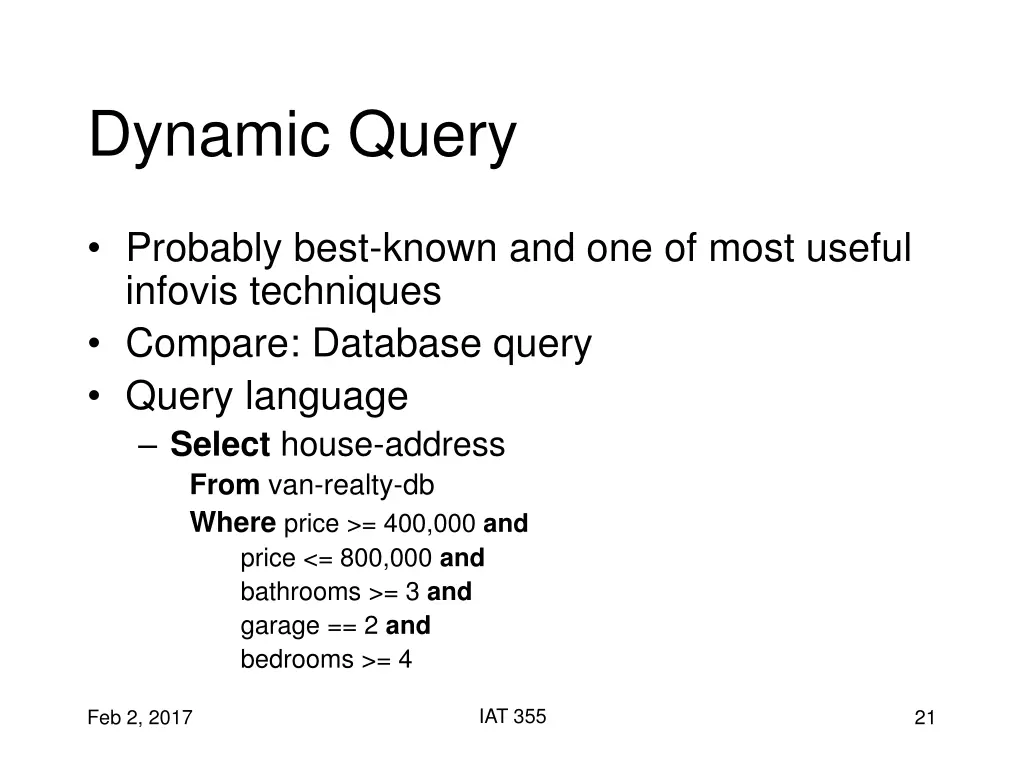 dynamic query