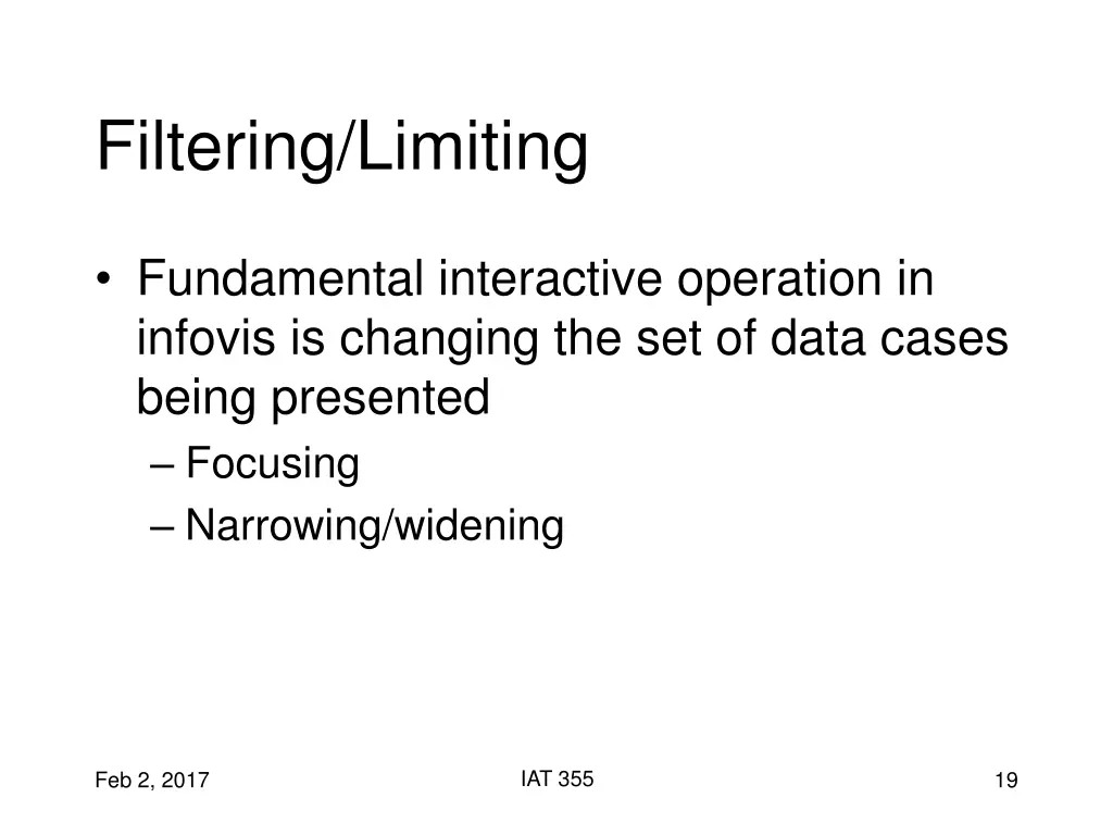 filtering limiting