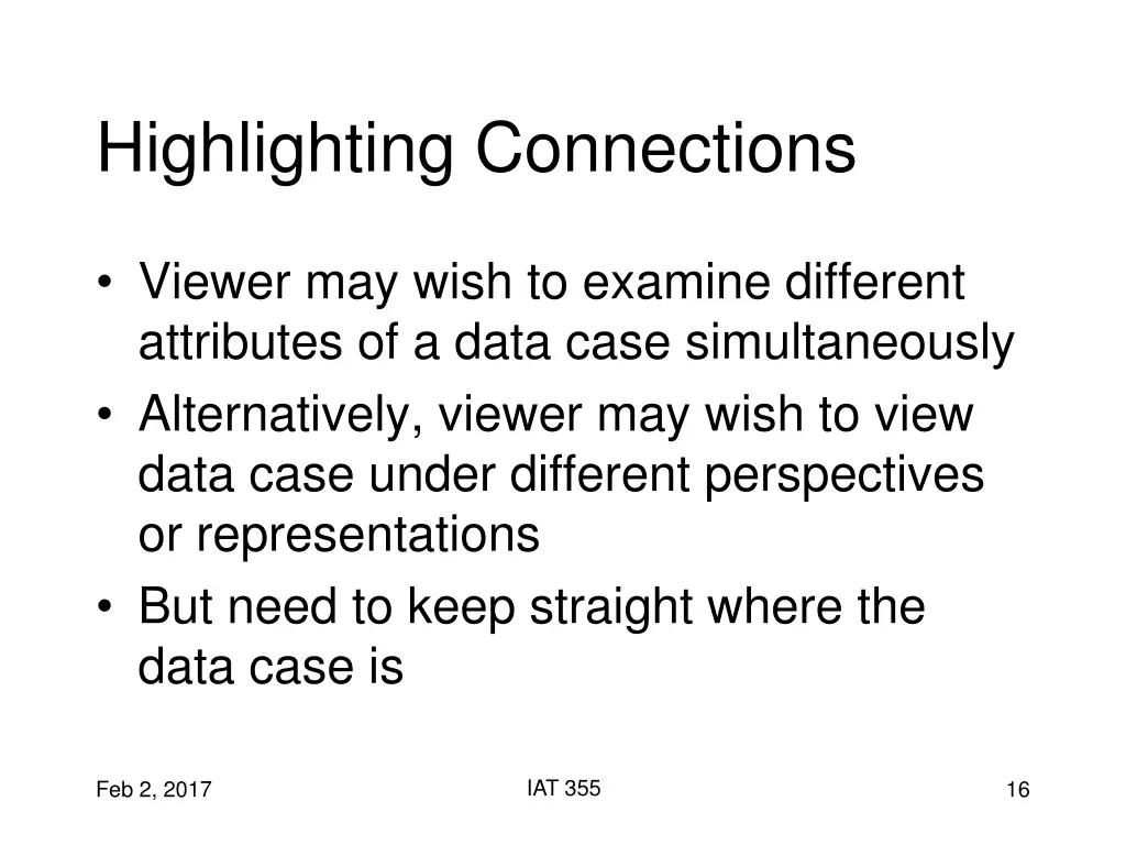 highlighting connections