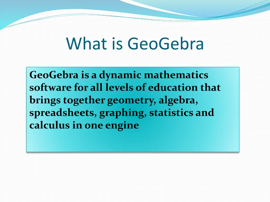 what is geogebra