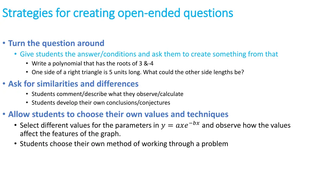 strategies for creating open strategies