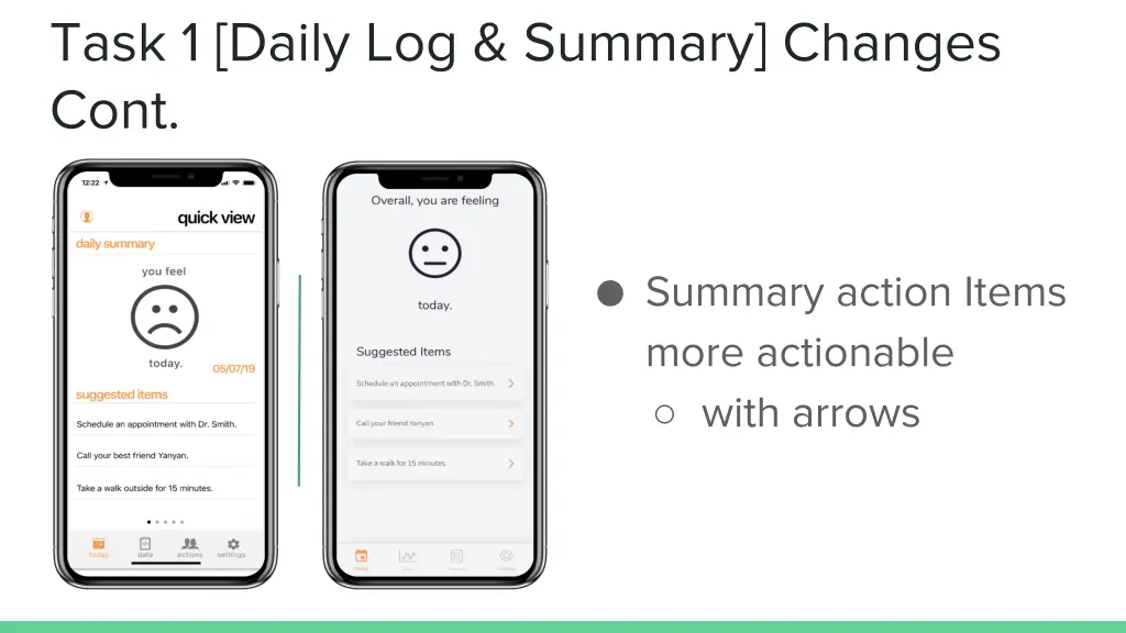 task 1 daily log summary changes cont