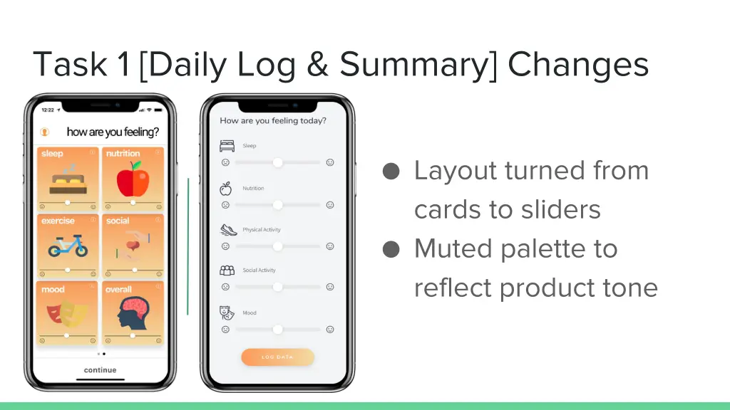 task 1 daily log summary changes