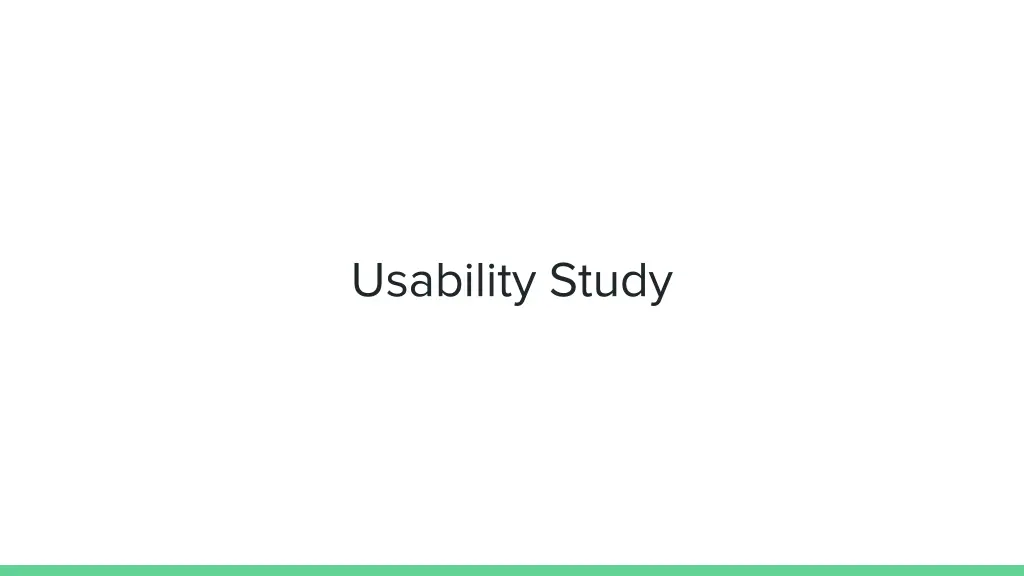 usability study