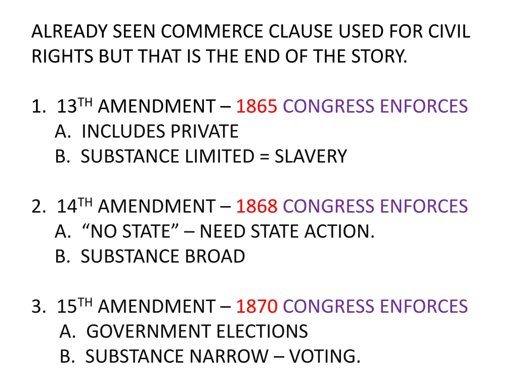 already seen commerce clause used for civil