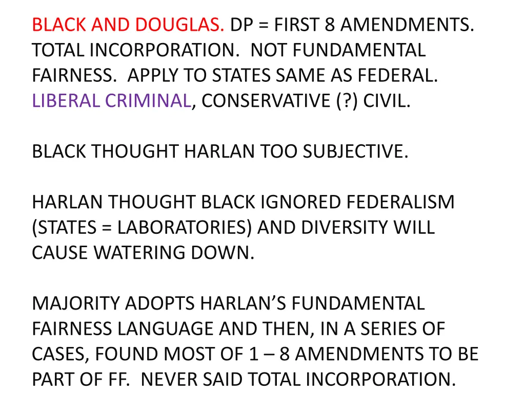 black and douglas dp first 8 amendments total