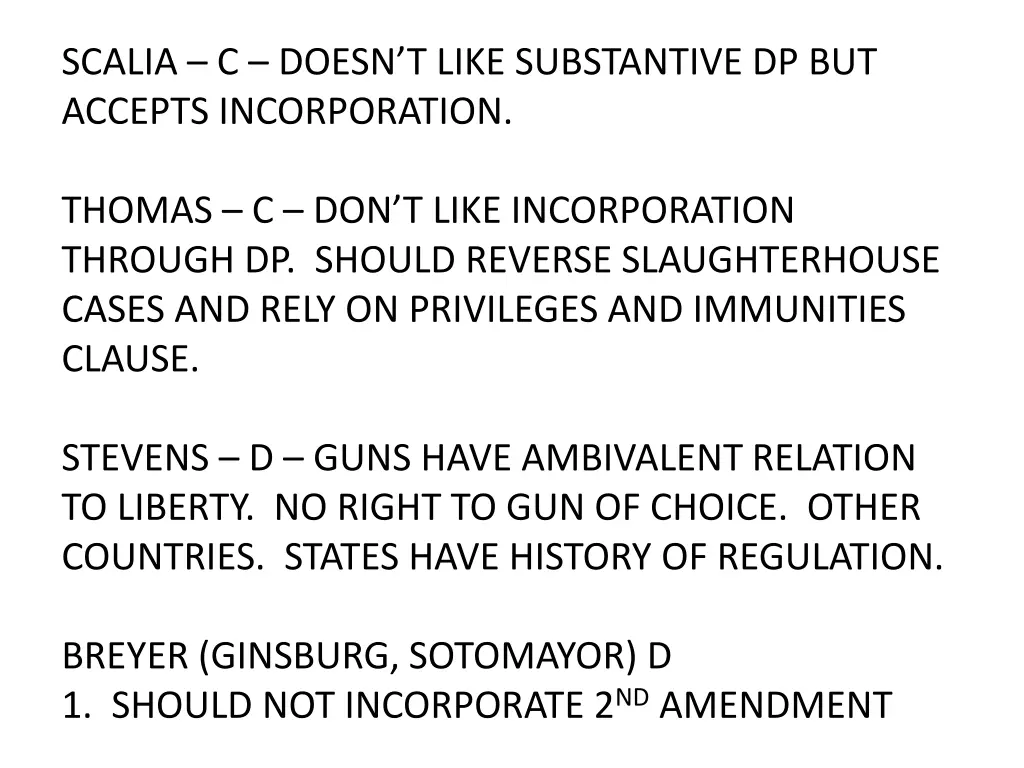 scalia c doesn t like substantive dp but accepts