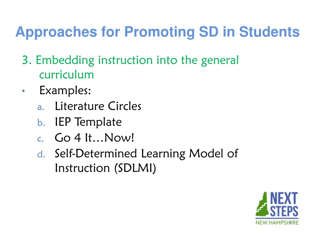 approaches for promoting sd in students 2