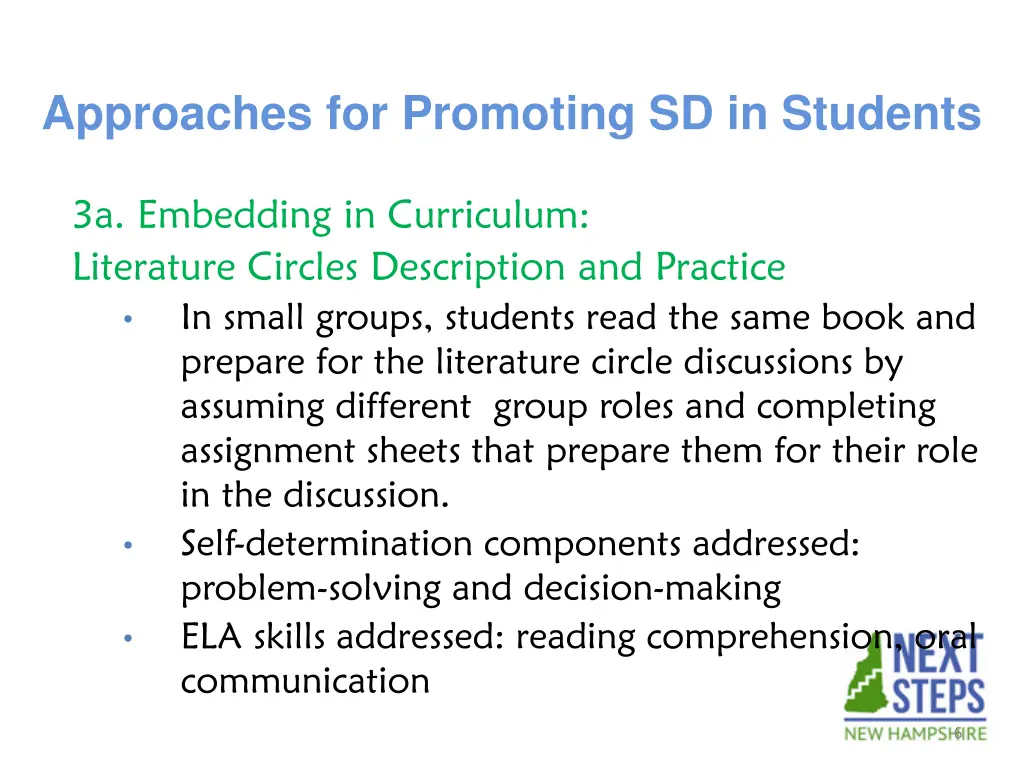 approaches for promoting sd in students 3