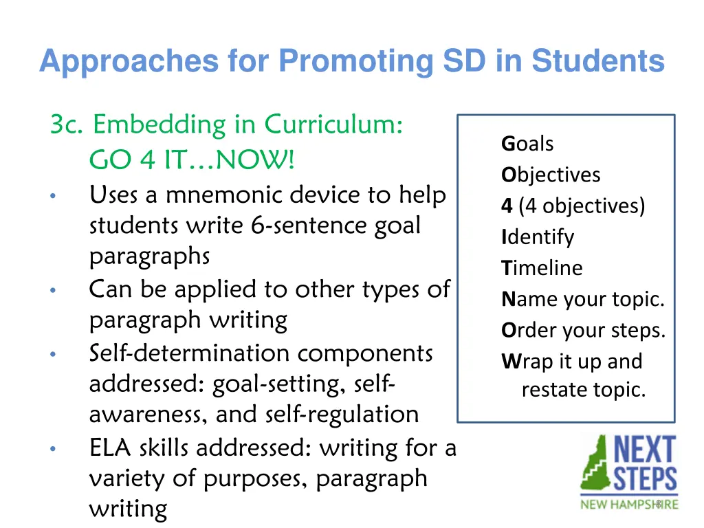 approaches for promoting sd in students 5