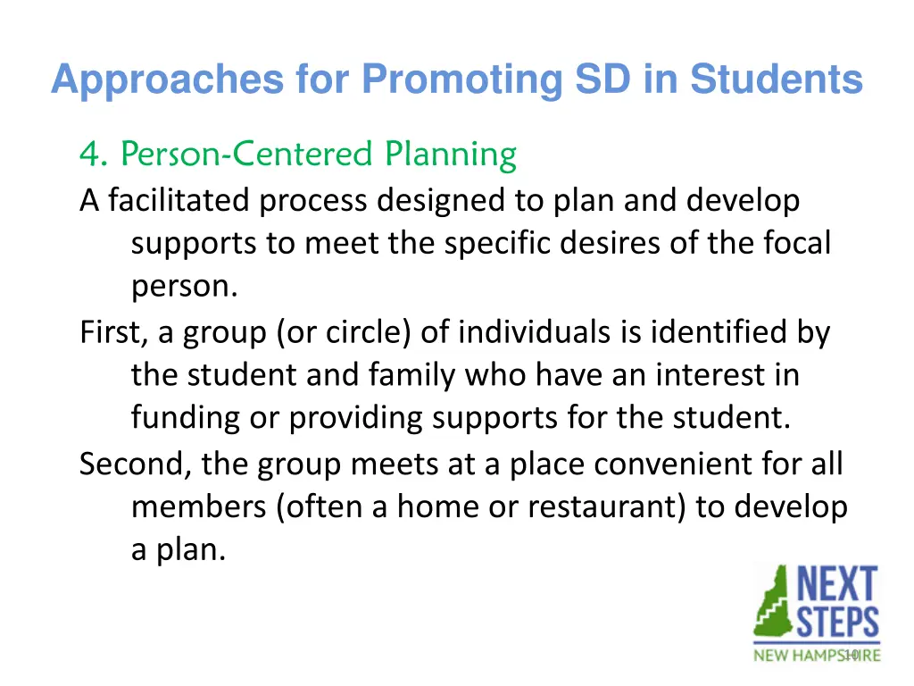 approaches for promoting sd in students 7