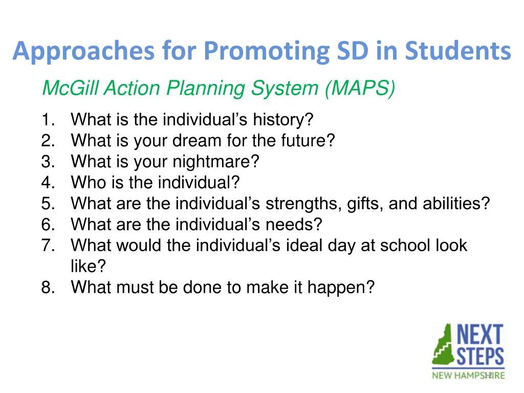 approaches for promoting sd in students 9