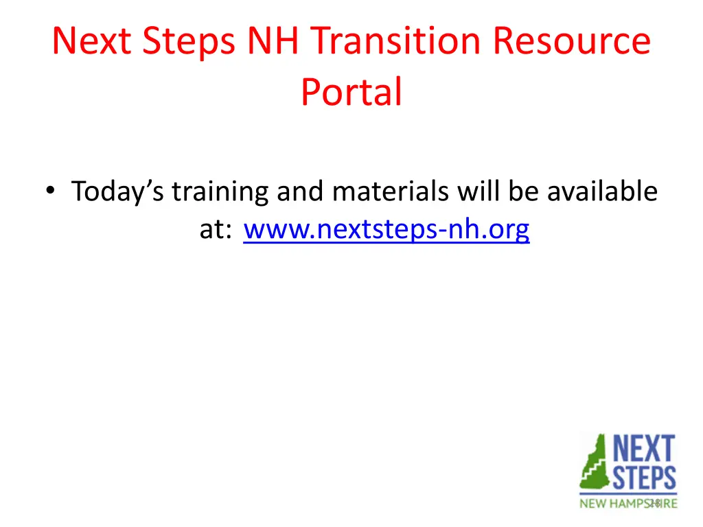 next steps nh transition resource portal