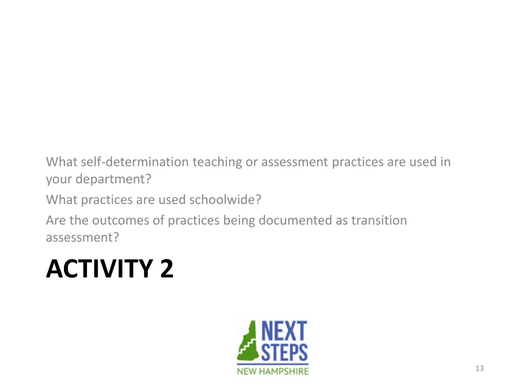 what self determination teaching or assessment