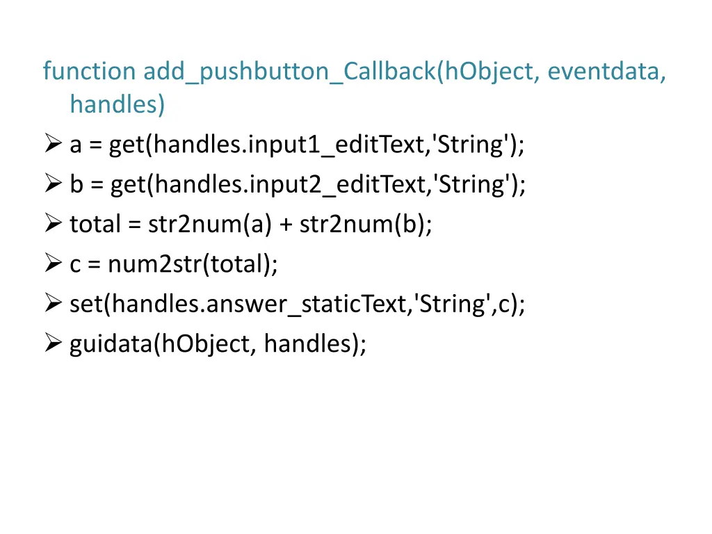 function add pushbutton callback hobject