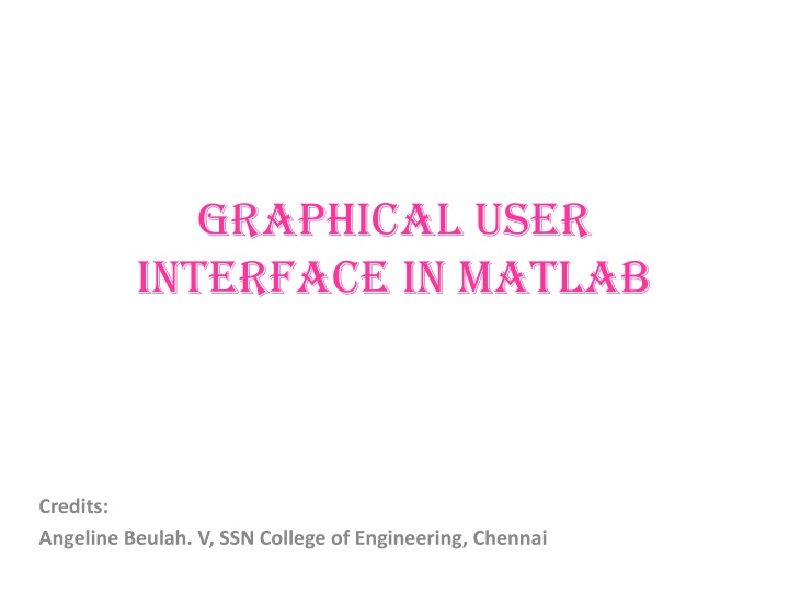 graphical user interface in matlab