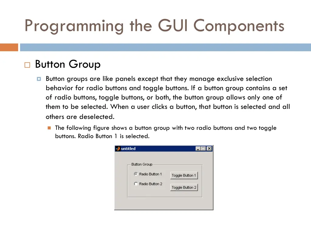 programming the gui components 10